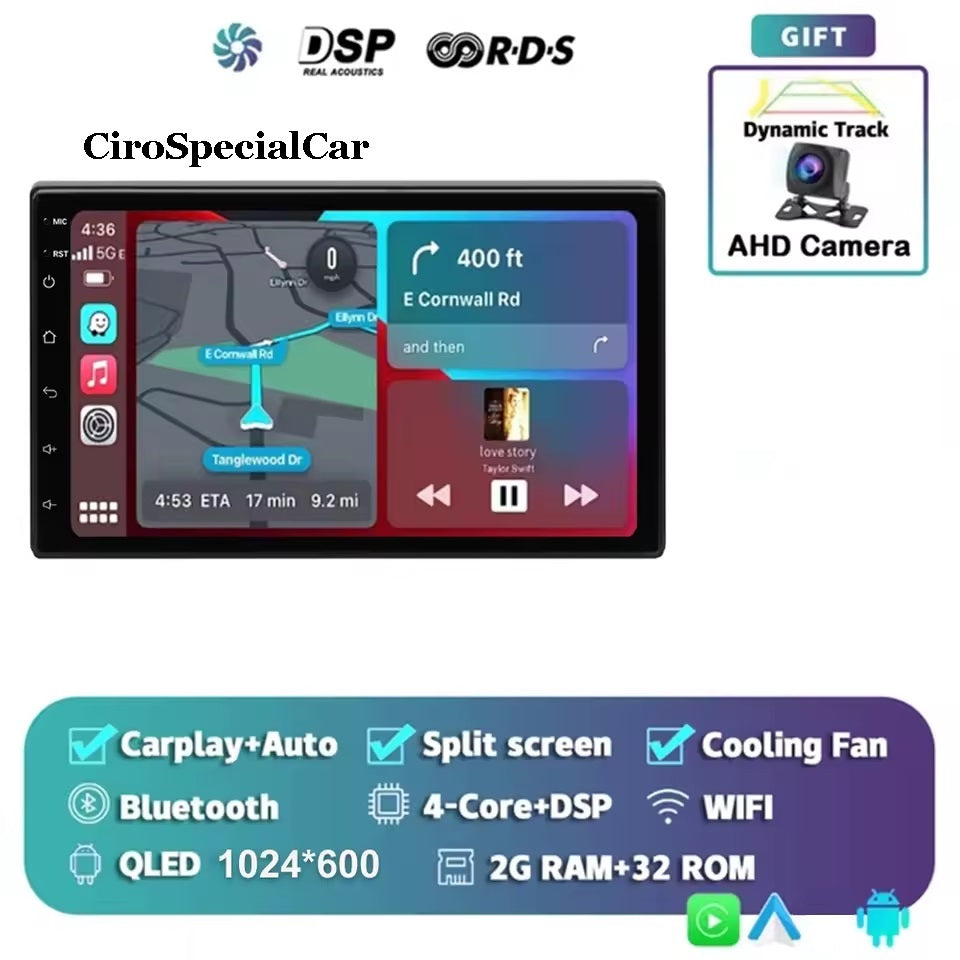Autoradio 7 pollici Android 4/64GB con l'ultima versione 2025