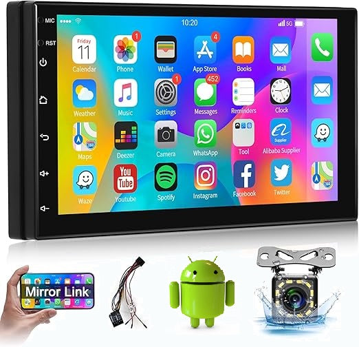 Autoradio 7 pollici Android 4/64GB con l'ultima versione 2025