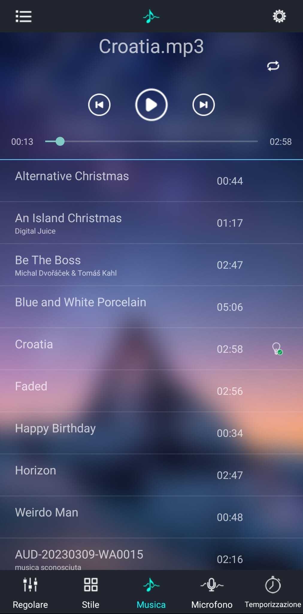 RGB Fibra Auto / Controllo APP / Luci Ambiente