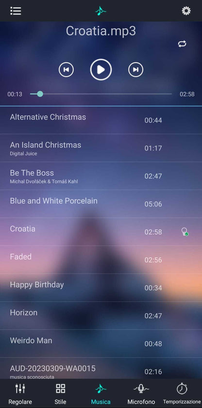 RGB Fibra Auto / Controllo APP / Luci Ambiente