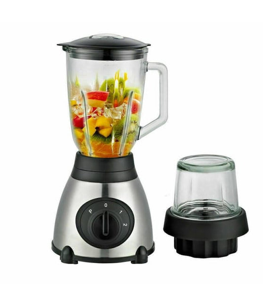 Frullatore 2 In 1 Pulse Lama Acciaio 1000w Brocca Vetro 1,5lt + 1 Piccola Q-FR60