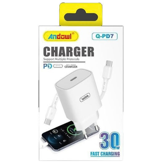 Caricabatterie telefono completo - ricarica veloce 30W Type-C