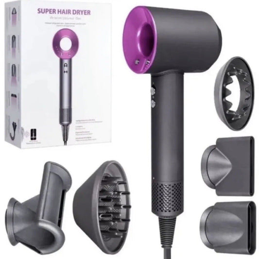 ASCIUGACAPELLI PROFESSIONALE PRO SUPERSONIC ULTIMA GENERAZIONE CON ACCESSORI TYPE DYSON