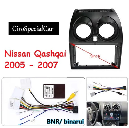 Autoradio 4/64 GB + Adattatore 9" + Canbus Box - Kit Per NISSAN Qashqai 2005 - 2007
