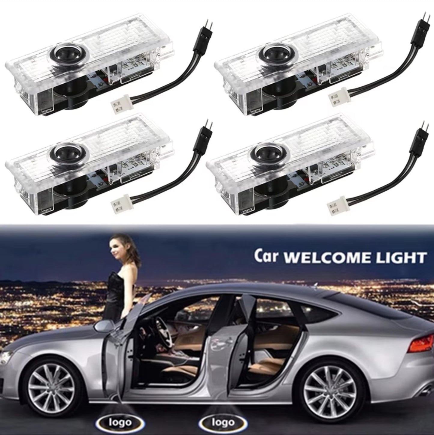 LED Car Door Light decorazione per BMW E90 E91 E60 E61 325i 525i 3 5 Series E63 E85 E86 lampada di proiezione Laser di benvenuto
