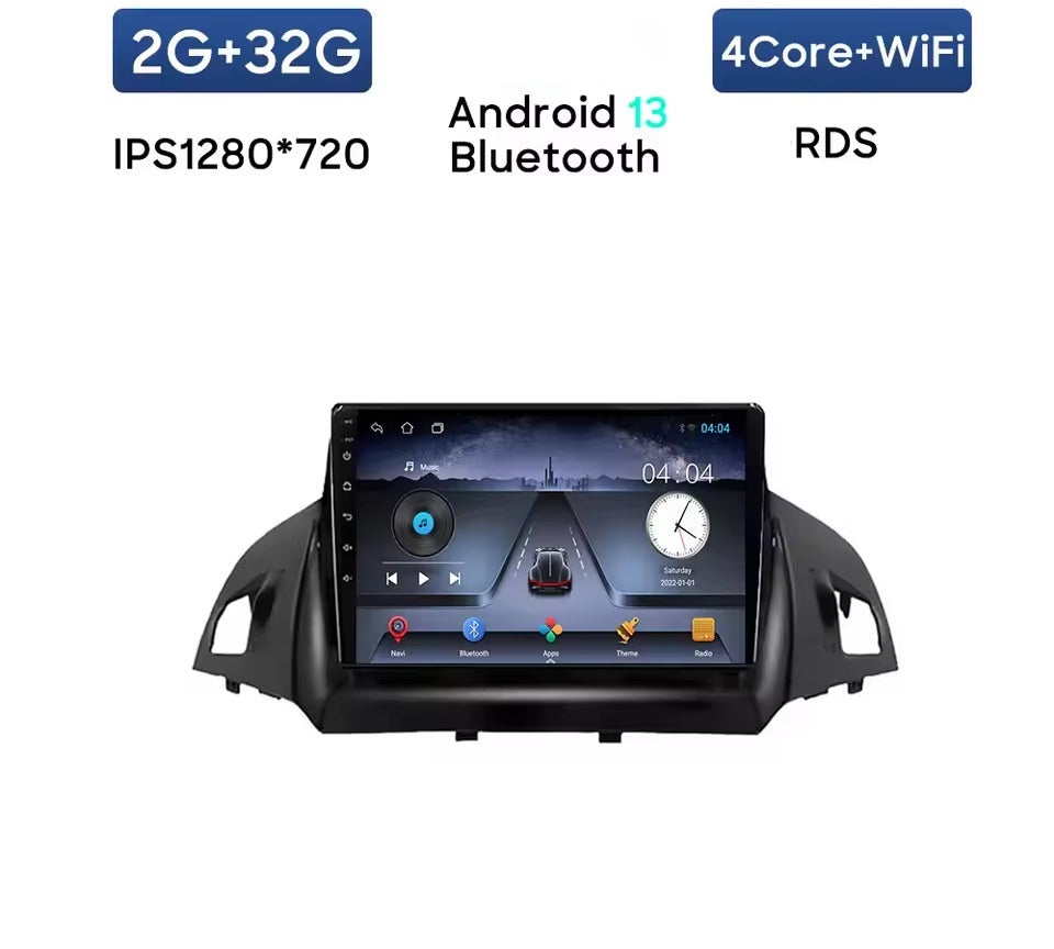KIT Per FORD Escape Kuga C-max 2011-2018 Autoradio 2/32GB 4/64GB + Adattatore 9" + Canbus Box