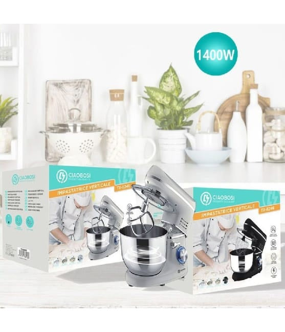 Impastatrice Robot Da Cucina Con Accessori 1400 Watt Mixer Tx-8246 Con Ciotola