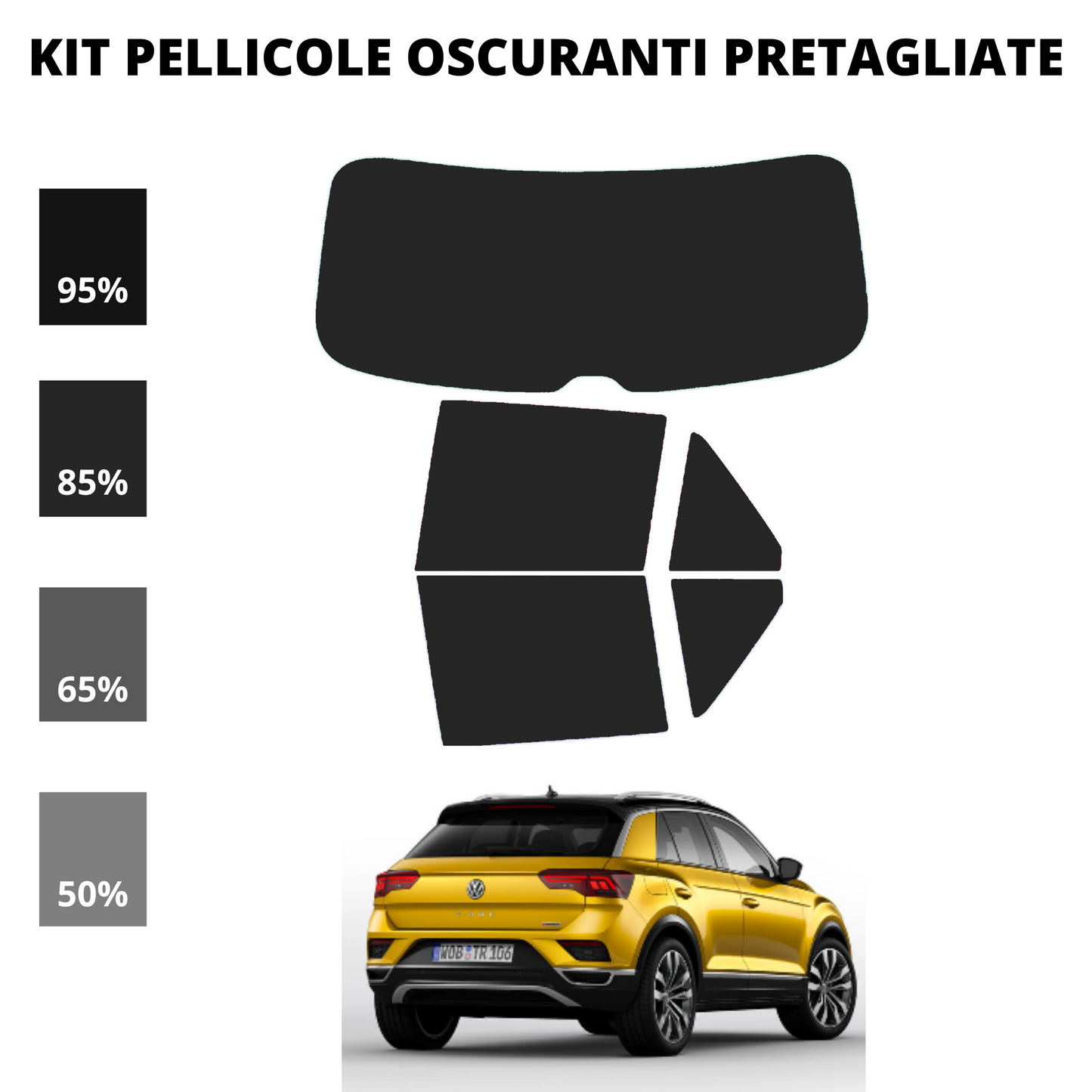 Pellicola Oscuramento Vetri Volkswagen T-roc