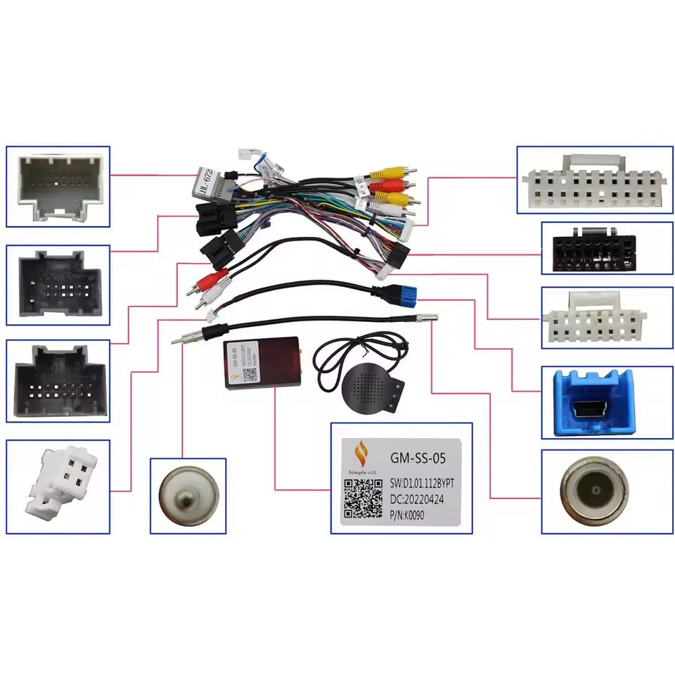 Autoradio 4/64 GB + Adattatore 9" + Canbus Box - Kit Per Chevrolet Captiva Lova Epica 2006-2011