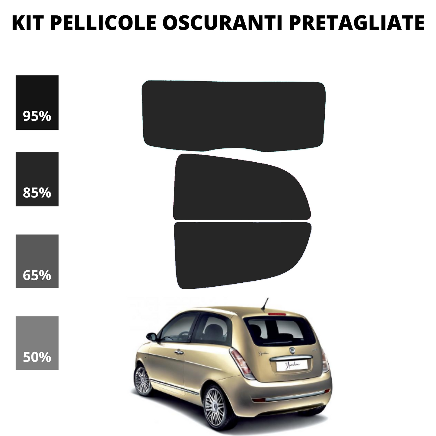 Pellicola Oscuramento Vetri Lancia Ypsilon 2007-2010