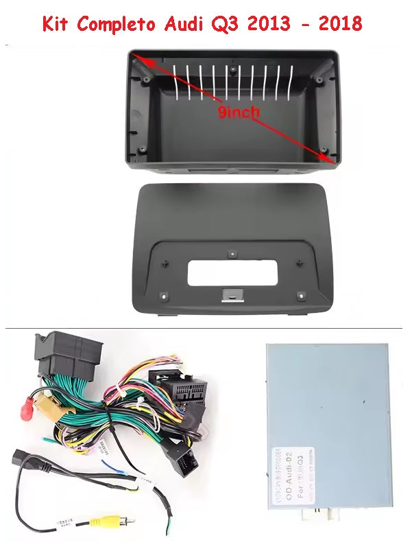 Autoradio 4/64 GB + Adattatore 9" + Canbus Box - Kit Per Audi Q3  2013 - 2018