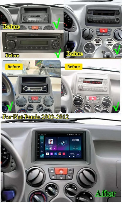 Kit Completo FIAT Panda 2003 - 2012 Autoradio Andoird 4/64 GB + Adattatore per 7"
