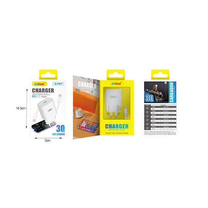 Caricabatterie telefono completo - ricarica veloce 30W Type-C