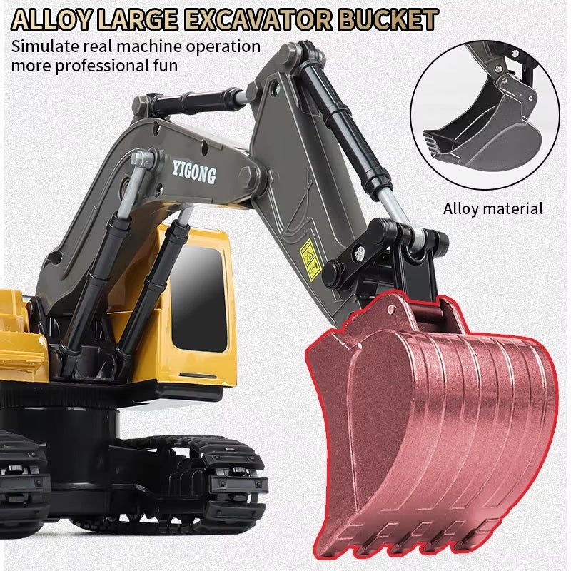 Macchinari professionale Edili giocattoli, telecomando 2.4G escavatore dumper RC modello di plastica simulazione veicolo da costruzione per bambini