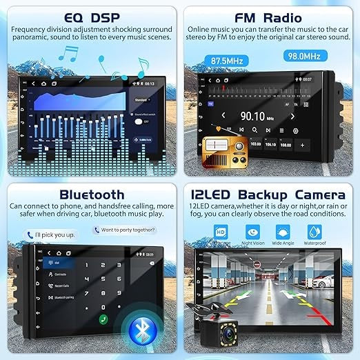 Autoradio 7 pollici Android 4/64GB con l'ultima versione 2025