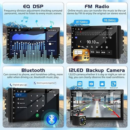 Autoradio 7 pollici Android 4/64GB con l'ultima versione 2025