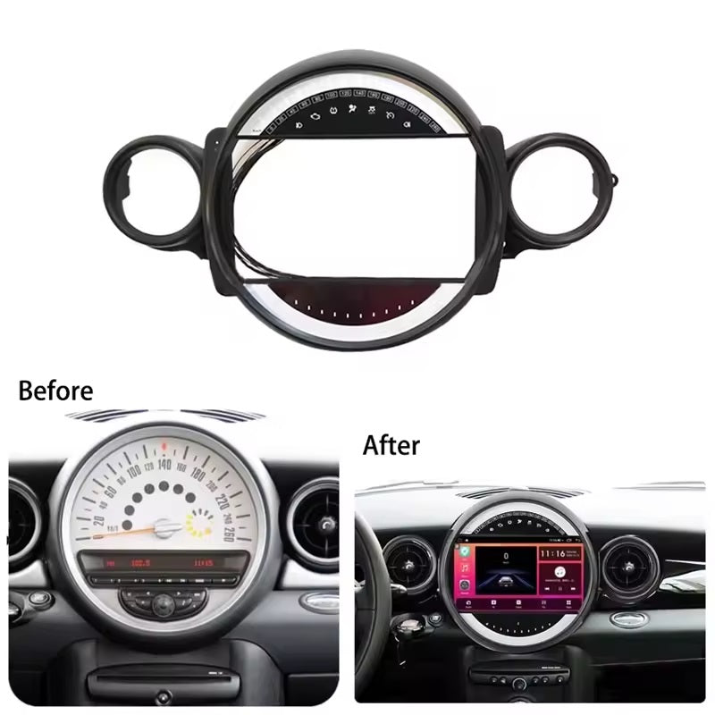 Mini One 2007-2014 Autoradio 4/64 GB 9 pollici + Adattatore 9" + Canbus Box + Cablaggio Originale
