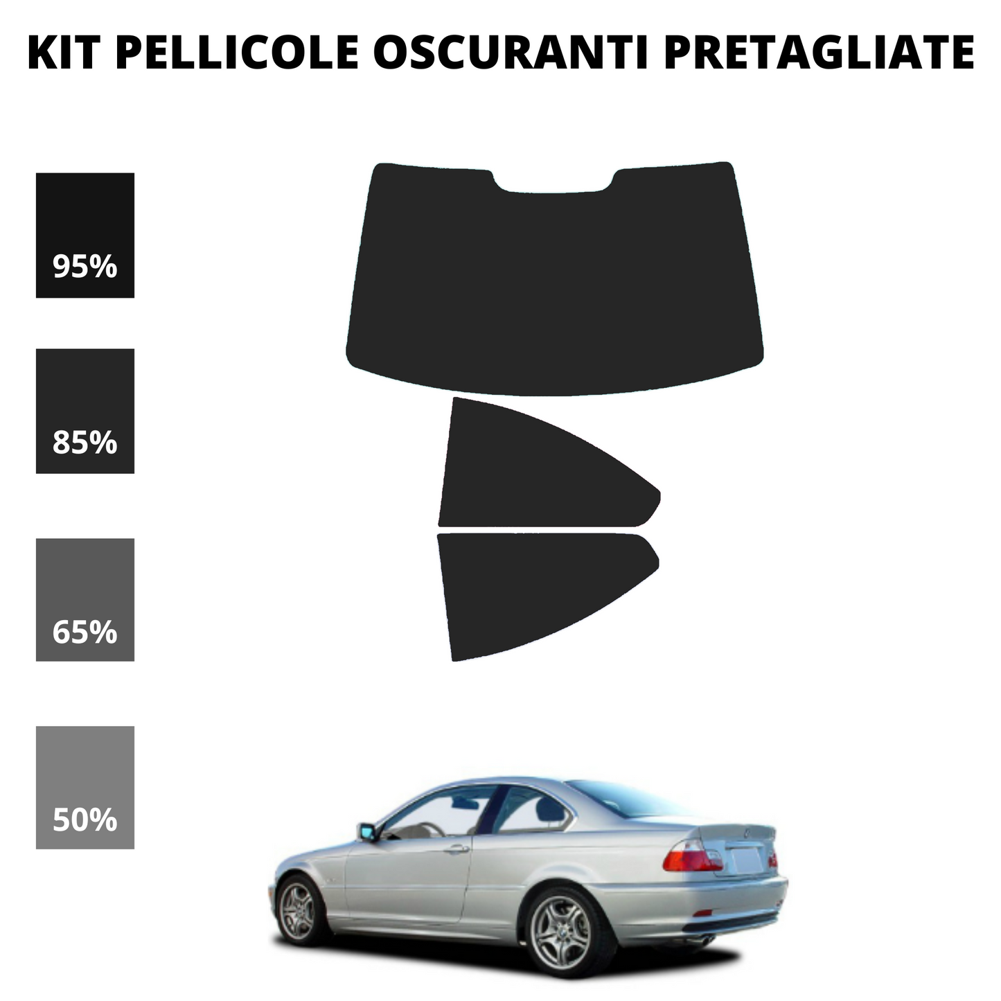 Pellicola Oscuramento vetri Bmw Serie 3 E46 Coupé 1999-2006