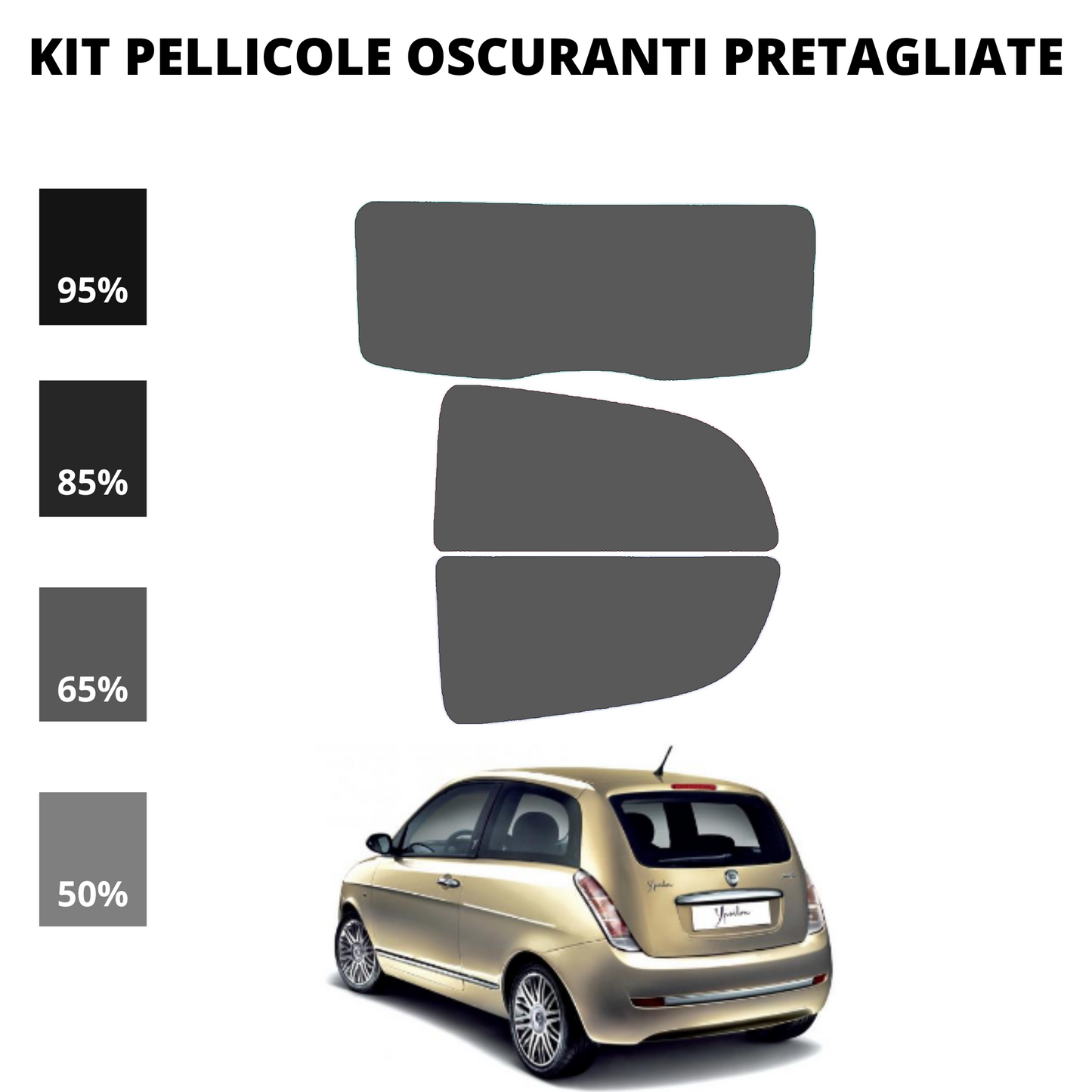 Pellicola Oscuramento Vetri Lancia Ypsilon 2007-2010