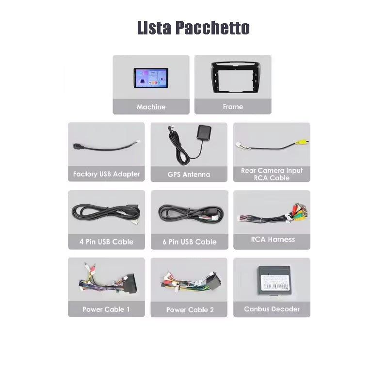 KIT Completo Android 14 Autoradio 9" Per Lancia Ypsilon 2012 - 2020