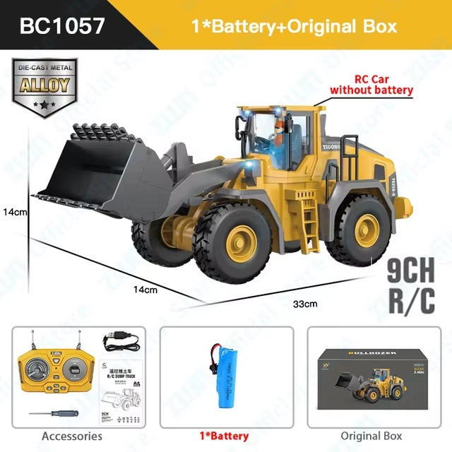 Macchinari professionale Edili giocattoli, telecomando 2.4G escavatore dumper RC modello di plastica simulazione veicolo da costruzione per bambini