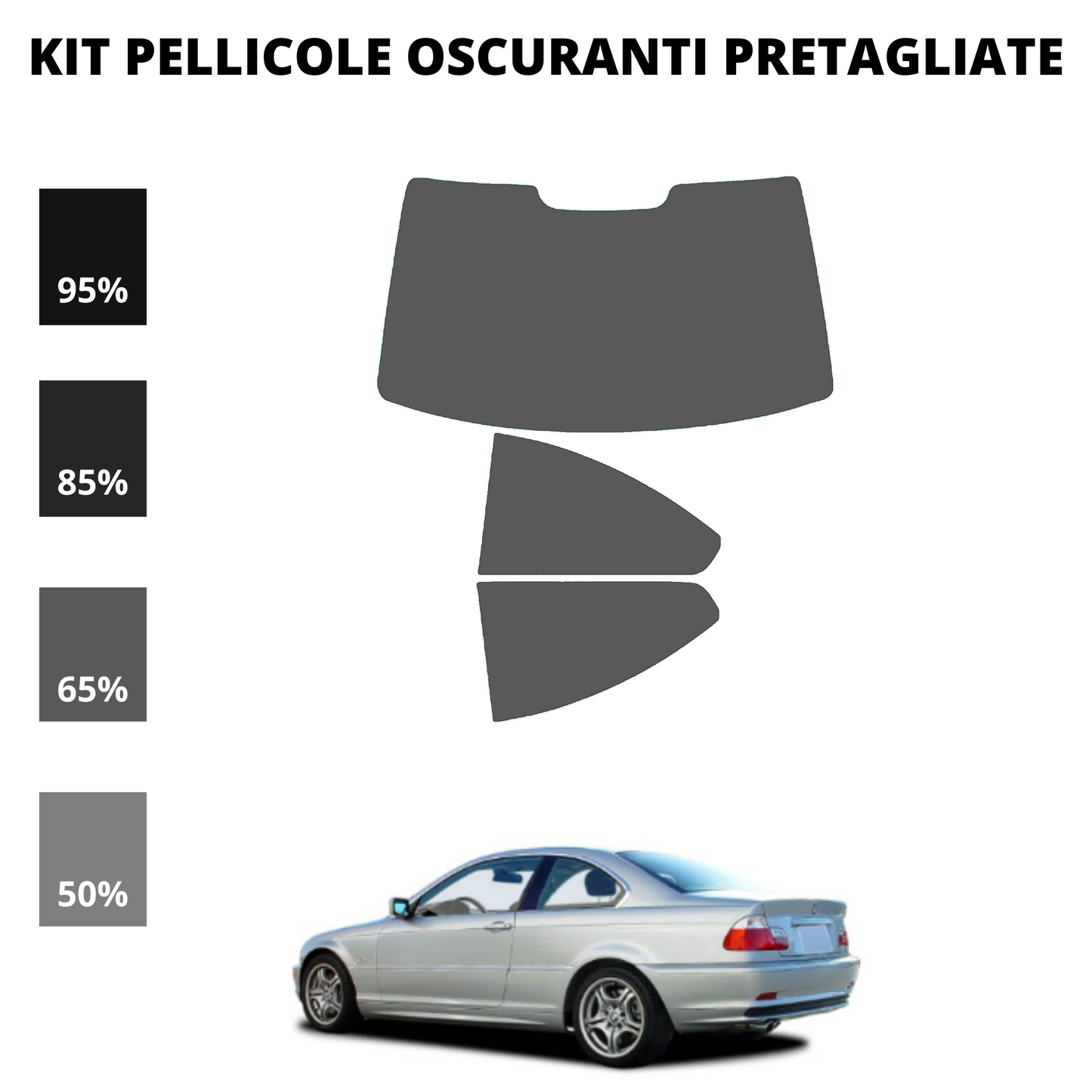 Pellicola Oscuramento vetri Bmw Serie 3 E46 Coupé 1999-2006