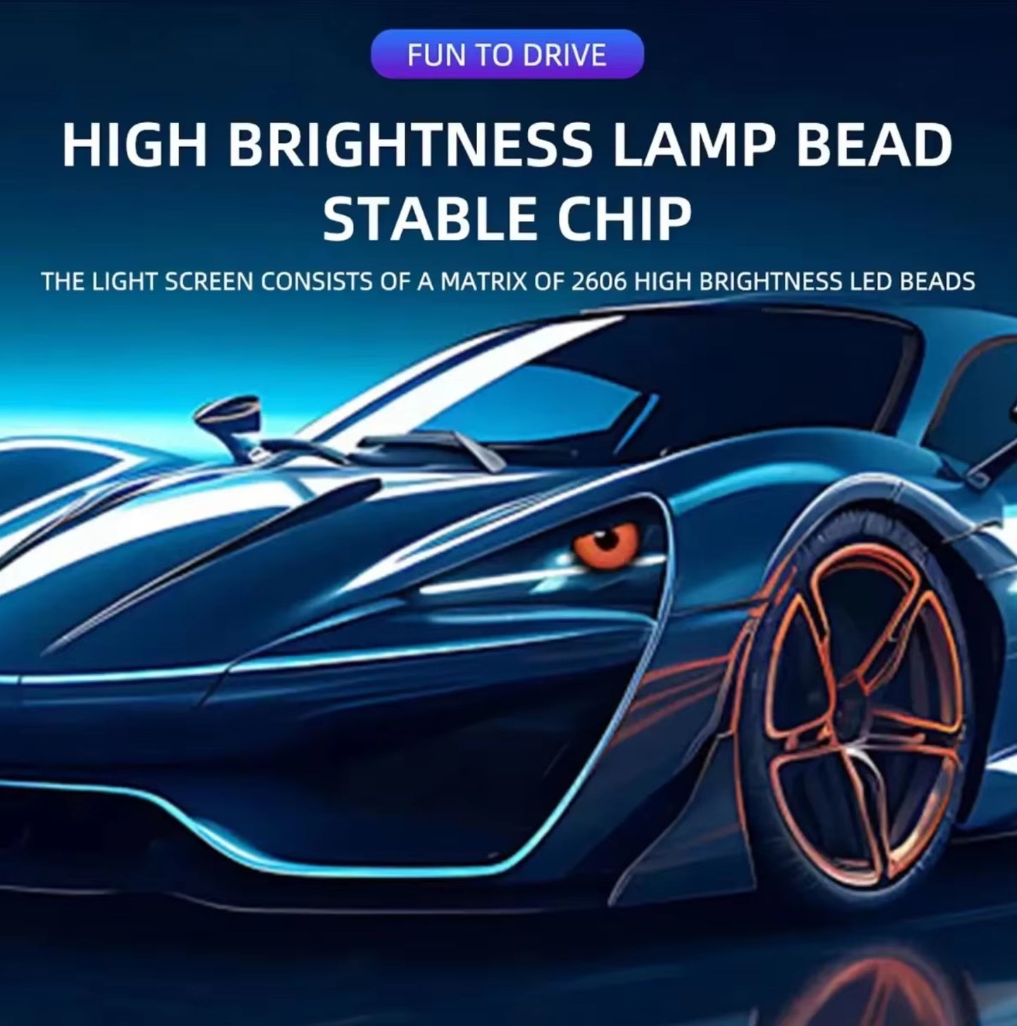 Pannello display a LED con occhi lampeggianti 12V Eagle Eyes Schermo Winking APP Insegna display a occhiello a LED programmabile per schermo borsa zaino per auto