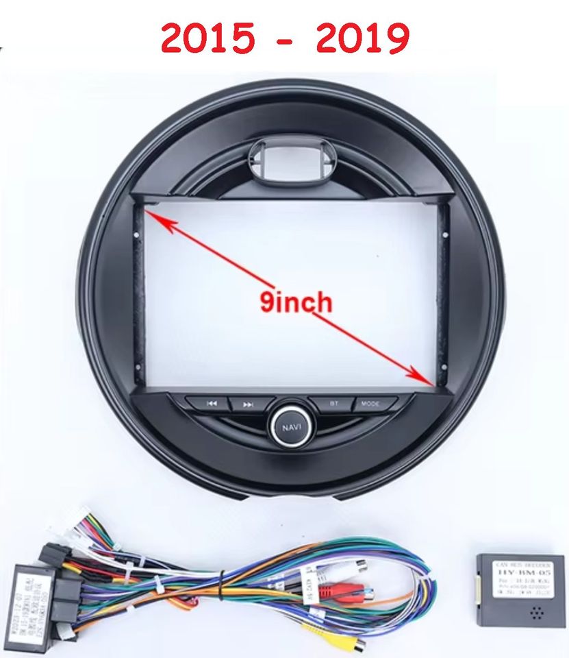 BMW Mini Cooper F55 F56 2014-2019 Autoradio 4/64 GB 9 pollici + Adattatore 9" + Canbus Box + Cablaggio Originale