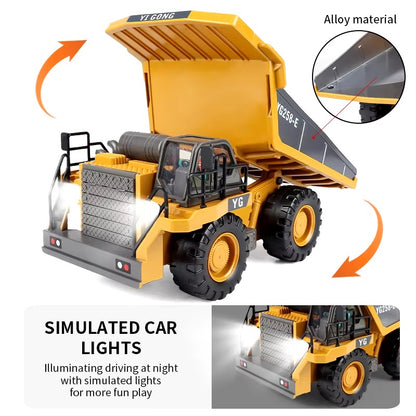 Macchinari professionale Edili giocattoli, telecomando 2.4G escavatore dumper RC modello di plastica simulazione veicolo da costruzione per bambini