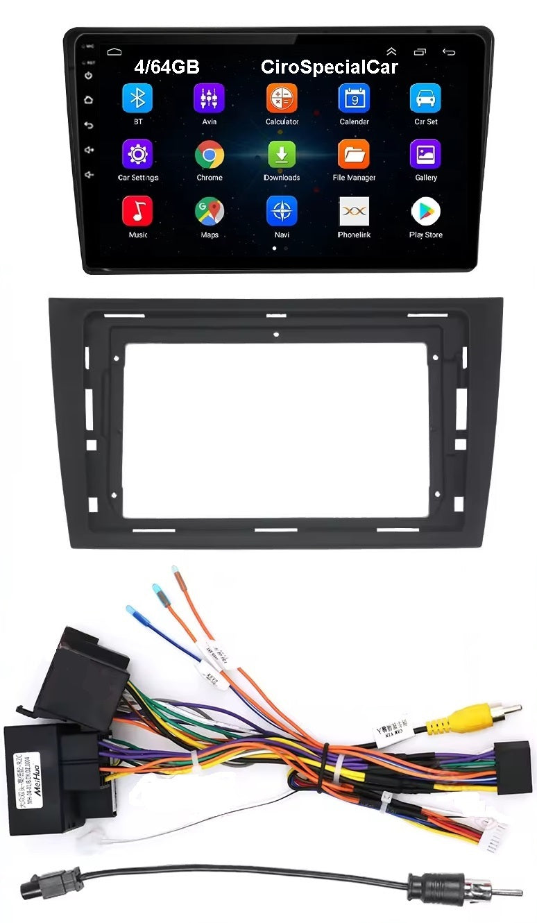 Autoradio 4/64 GB + Adattatore 9" +  Canbus Box - Kit Per Golf 6  2008-2016