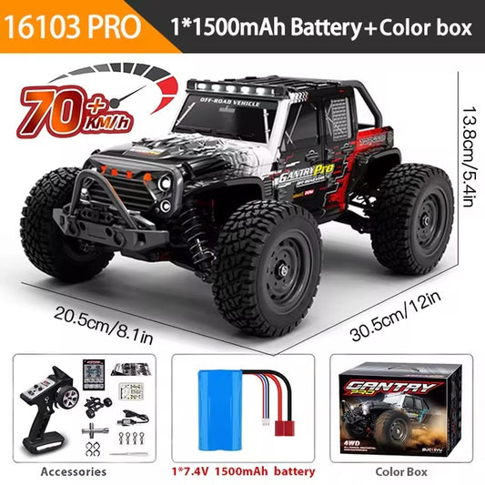 AUTO DA CORSA 70 KM/H 4WD RC auto con telecomando a LED auto ad alta velocità Drift Monster 4x4 Batteria 1500mAh