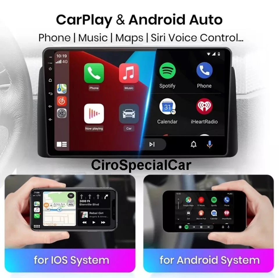 Kit Fiat QUBO 2008 - 2015 / AUTORADIO ANDROID TOUCH 9" WIFI NAVIGATORE 4/64GB