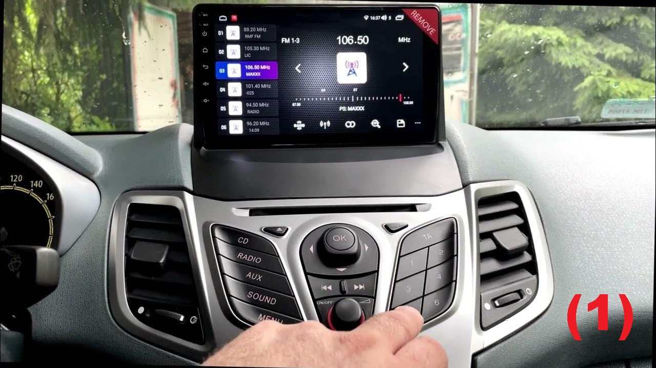 Kit Per FORD FIESTA 2009 - 2011 Autoradio 4/64 GB + Adattatore 9" + Canbus Box Comandi al Volante