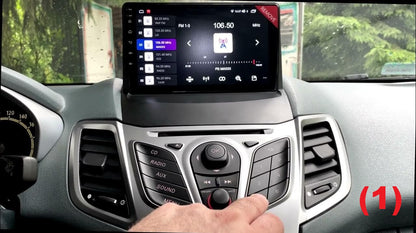 Kit Per FORD FIESTA 2009 - 2011 Autoradio 4/64 GB + Adattatore 9" + Canbus Box Comandi al Volante