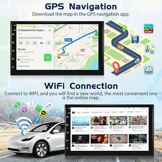 Autoradio 7 pollici Android 4/64GB con l'ultima versione 2025