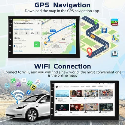 Autoradio 7 pollici Android 4/64GB con l'ultima versione 2025