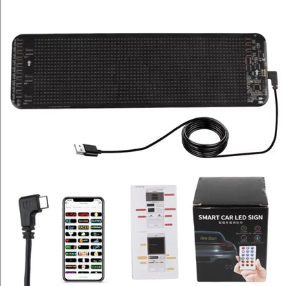 Pubblicità a scorrimento LED Sign USB 5V Bluetooth App Control Logo Light Custom Text Pattern animazione Display programmabile Car