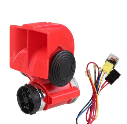 Kit altoparlante elettrico per tromba d'aria a doppio tono per auto da 12 V e 24 V, super rumoroso, per auto, camion, SUV, camper, treno, roulotte, barca, doppio tono