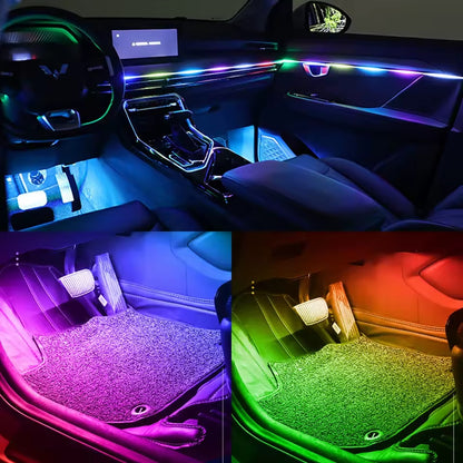 Z# Luci ambientali per auto sinfoniche universali LED interni RGB Streamer Lampada d'atmosfera USB APP Controllo remoto per Tesla Model 3 YSX
