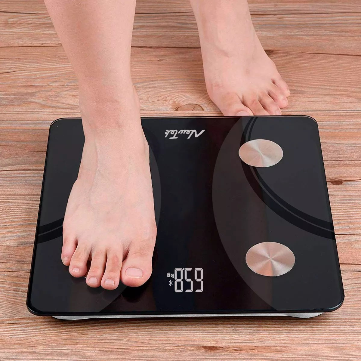 Bilancia Pesapersone Digitale Fino a 180 Kg Bluetooth di Colore Nero