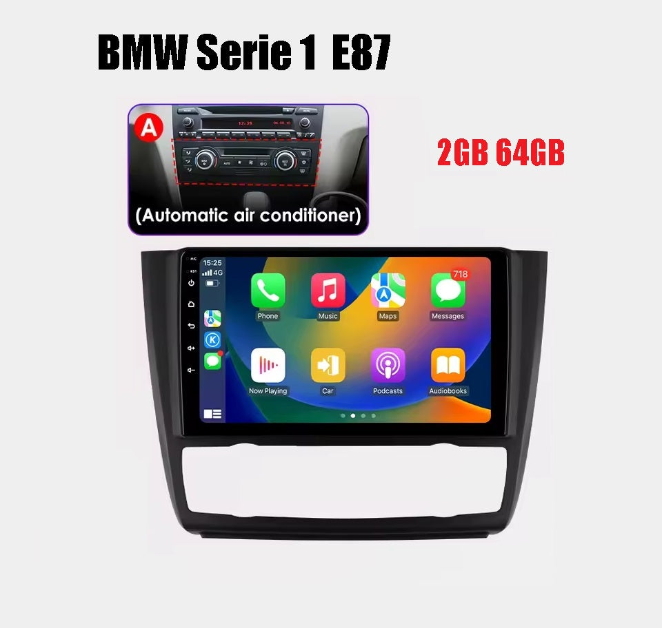 Android 13 autoradio multimediale  per BMW serie 1  E87 2004 - 2011  lettore Video GPS 4G Navi Carplay DSP