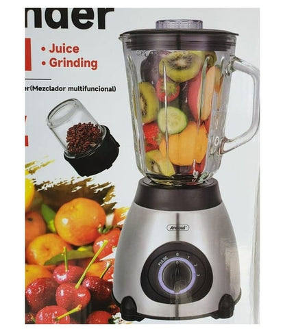 Frullatore 2 In 1 Pulse Lama Acciaio 1000w Brocca Vetro 1,5lt + 1 Piccola Q-FR60
