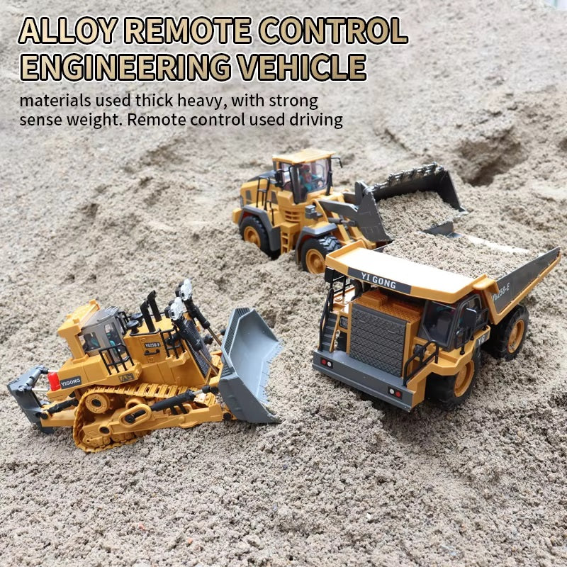 Macchinari professionale Edili giocattoli, telecomando 2.4G escavatore dumper RC modello di plastica simulazione veicolo da costruzione per bambini