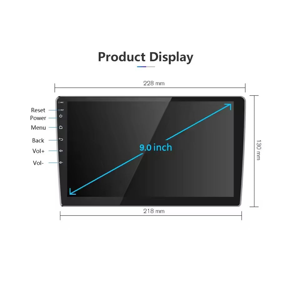 BMW Mini Cooper F55 F56 2014-2019 Autoradio 4/64 GB 9 pollici + Adattatore 9" + Canbus Box + Cablaggio Originale