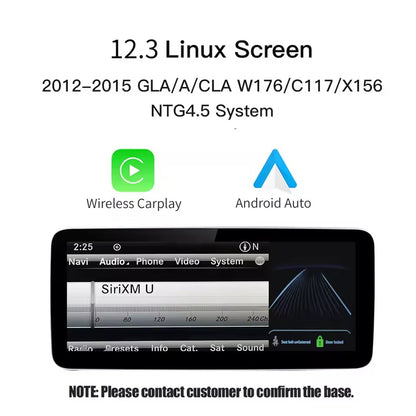 Autoradio CarPlay wireless Carplay/Android Auto da 12.3 '' / Kit Per Mercedes Benz GLA CLA GLC GLK ML W205 W176 C117  2012 - 2015