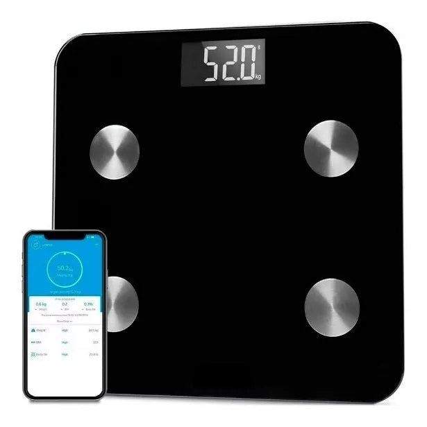 Bilancia Pesapersone Digitale Fino a 180 Kg Bluetooth di Colore Nero