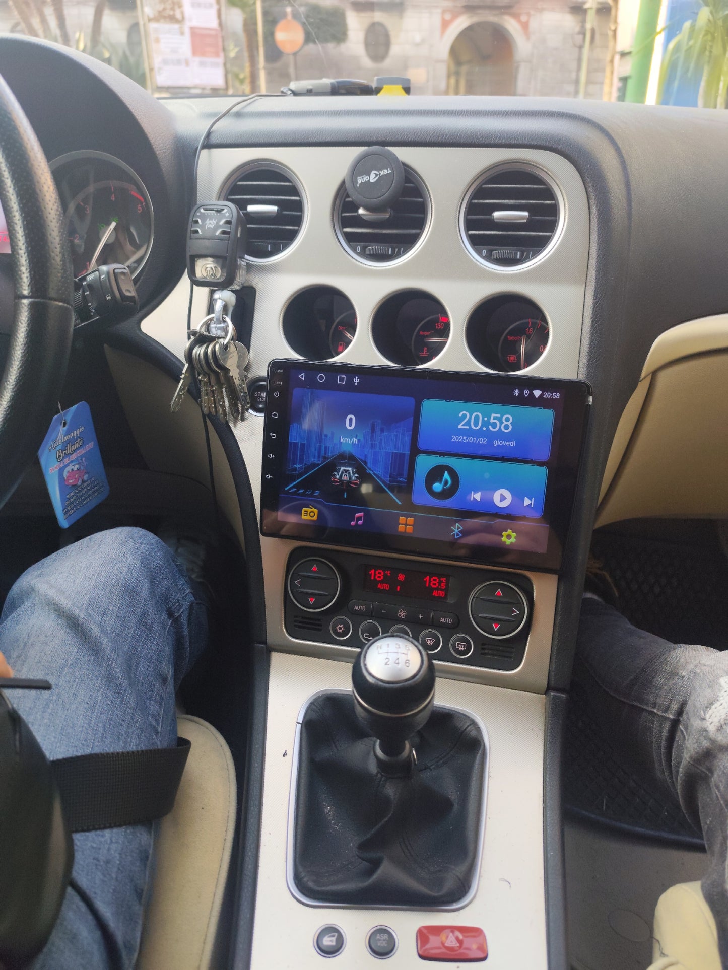 Kit Per Alfa 159 2000 - 2011  Autoradio 4/64 GB + Adattatore 9" + Canbus Box  Comandi al Volante