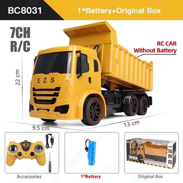 Macchinari professionale Edili giocattoli, telecomando 2.4G escavatore dumper RC modello di plastica simulazione veicolo da costruzione per bambini