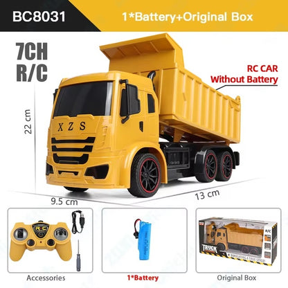 Macchinari professionale Edili giocattoli, telecomando 2.4G escavatore dumper RC modello di plastica simulazione veicolo da costruzione per bambini