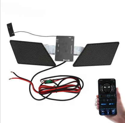 Pannello display a LED con occhi lampeggianti 12V Eagle Eyes Schermo Winking APP Insegna display a occhiello a LED programmabile per schermo borsa zaino per auto